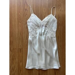 Vintage 90s Victoria’s Secret Gold Label Satin Slip Lace and Sequin